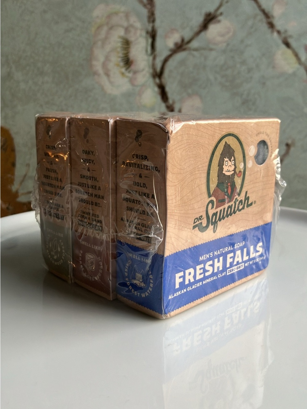 Dr. Squatch Fresh Falls Men's Natural Soap - Blue Bar Pack